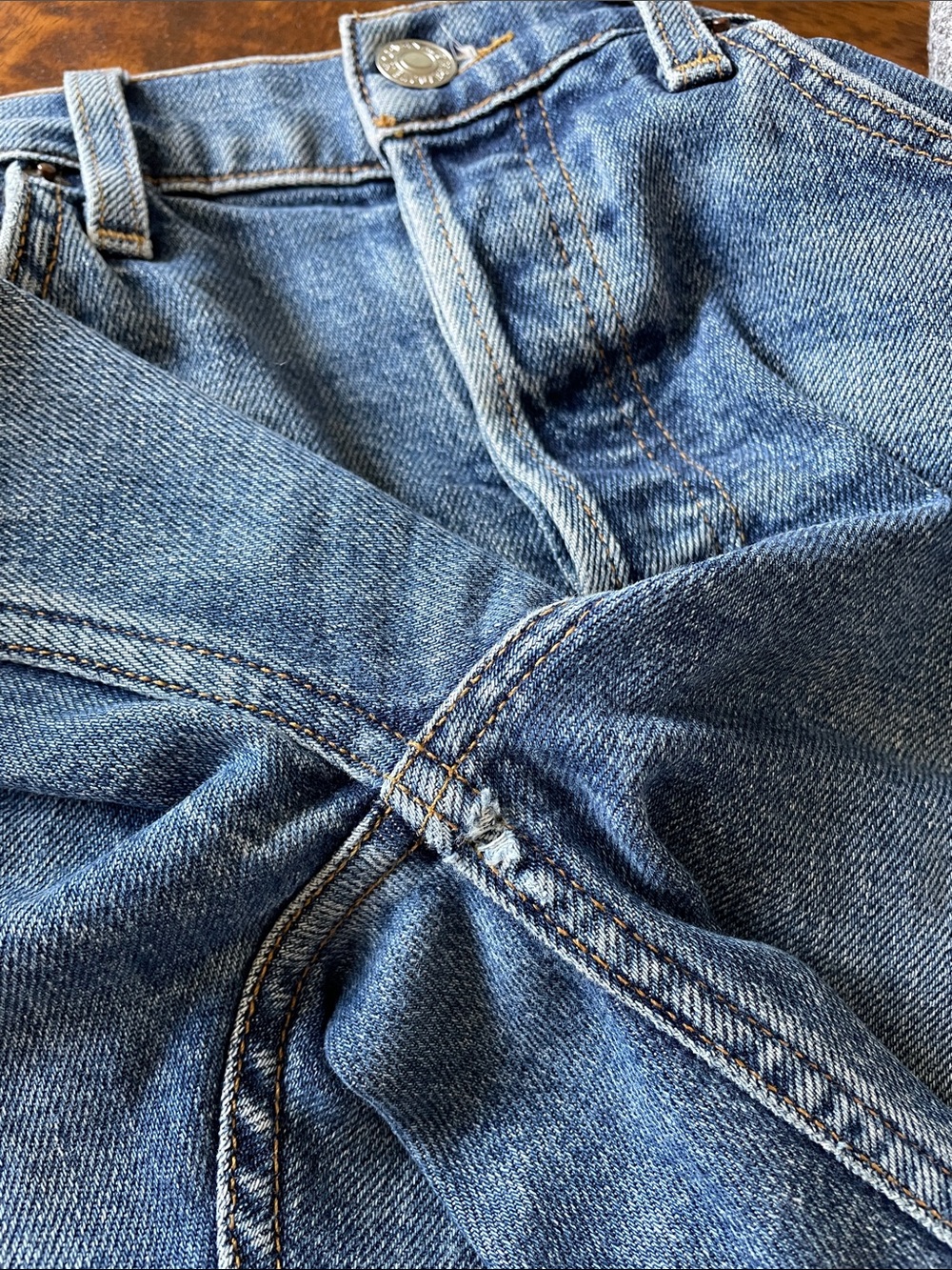 RE/DONE High Rise Ankle Crop Mid 70's Size 25 Denim Casual - Picture 11 of 11